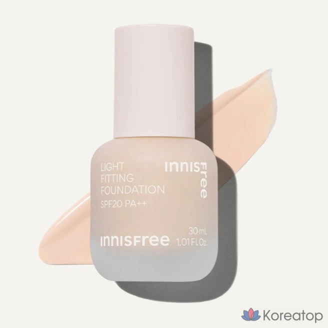 Тональный крем Innisfree Light Fitting Foundation, 30 мл, 1 шт., оттенок 21N Vanilla, фото 2