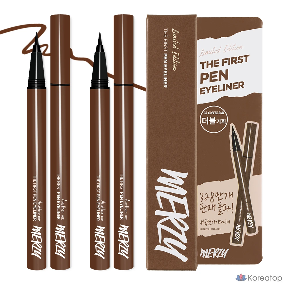 Подводка для глаз MERZY the First Pen Eyeliner 0.5g, оттенок Coffee Burn, 1 шт., фото 2