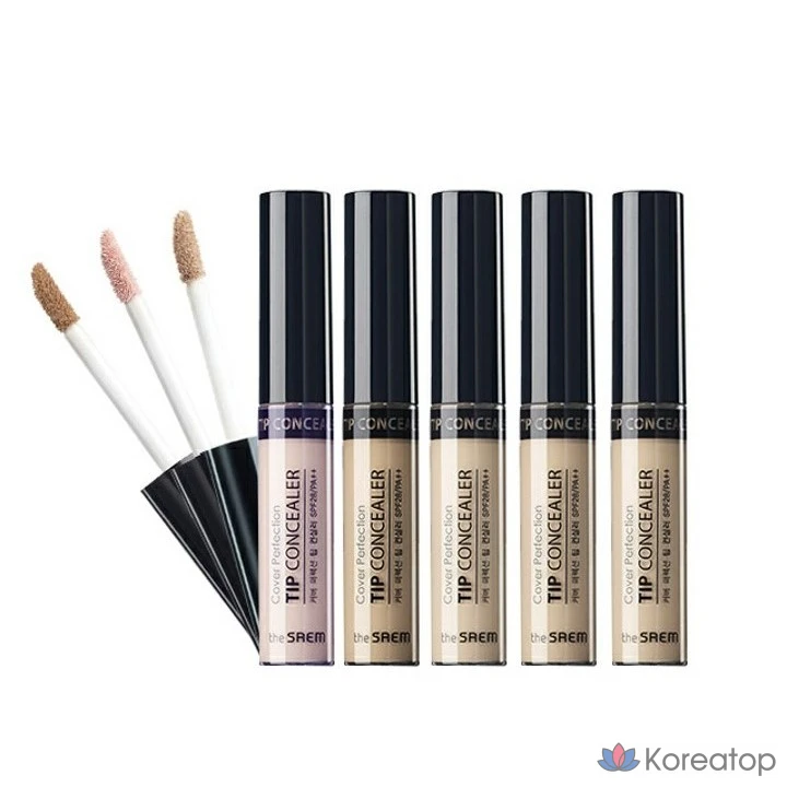 Консилер The Saem Cover Perfection Tip, 1 шт., цвет 2, насыщенный бежевый.