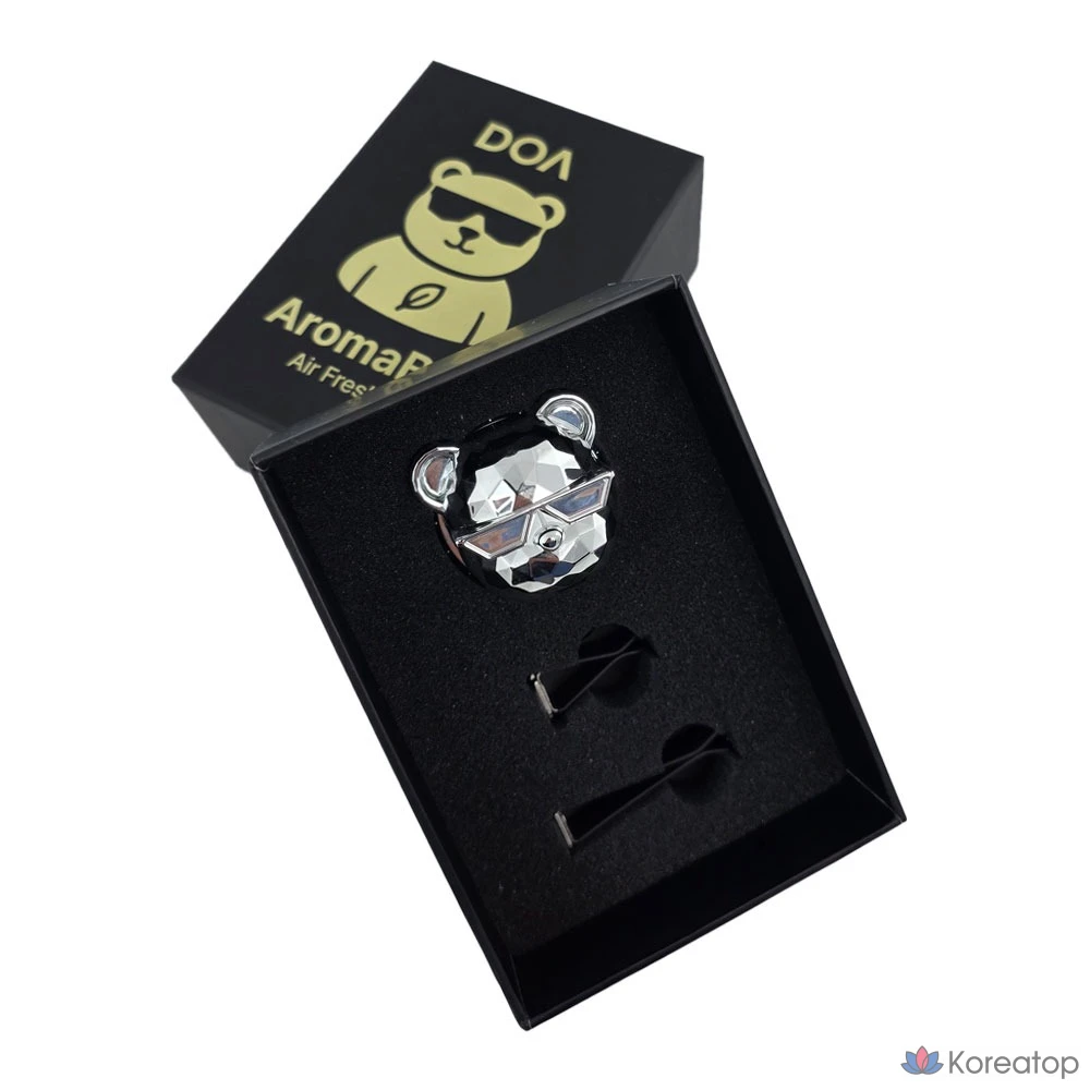 Ароматизатор для автомобиля DA99 Aroma Bear, оттенок Pale Green Black Cherry, 1 шт., фото 2