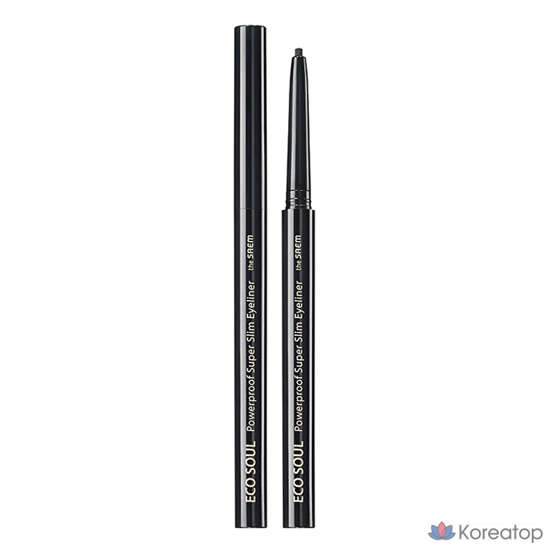 Подводка для глаз The Saem Eco Soul Powerproof Ultra Slim Eyeliner, 0.1g, Night Black, 1 шт.
