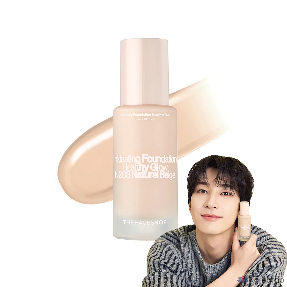 Тональный крем The Face Shop Ink Lasting Foundation Healthy Glow, N203 Natural Beige, 1 шт.