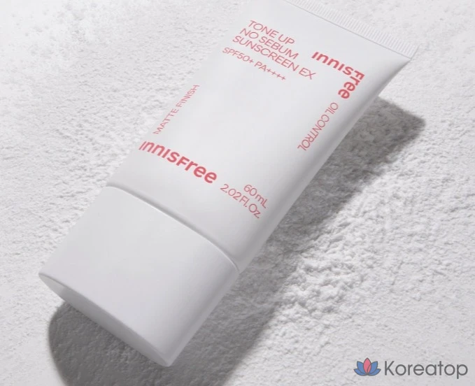 Солнцезащитный крем Innisfree Tone Up No-Sebum Sunscreen EX SPF50+ PA++++, 60 мл, 1 шт., фото 5