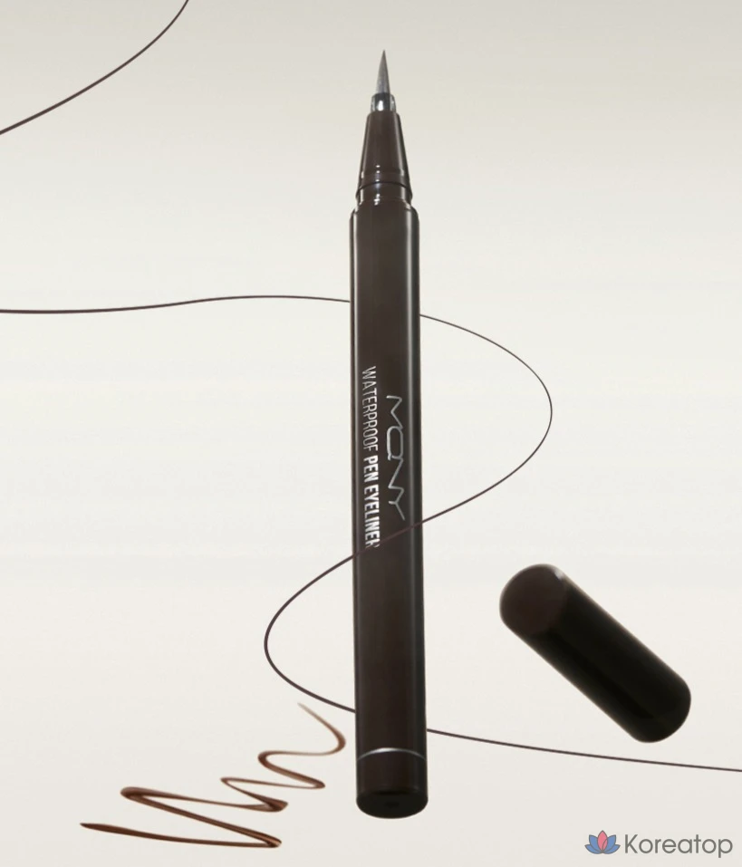 Водостойкая подводка для глаз Mqny New York, 0,6 г, коричнево-черная, 1 шт.