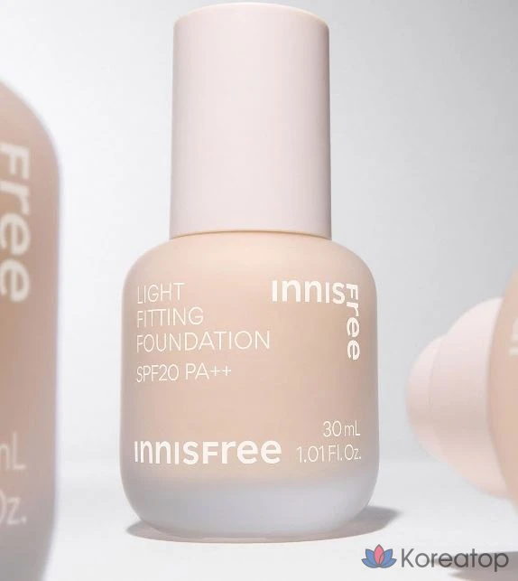 Тональный крем Innisfree Light Fitting Foundation, 30 мл, 1 шт., оттенок 21N Vanilla, фото 4