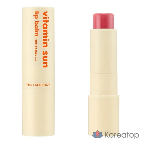 Бальзам для губ The Face Shop Vitamin Sun, 02, розовый, 3,9 г, 1 шт.