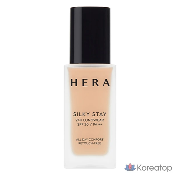 Тональный крем Hera Silky Stay 24H Longwear Foundation SPF20 PA++, оттенок 25N1 Amber, 30 г, 1 шт.