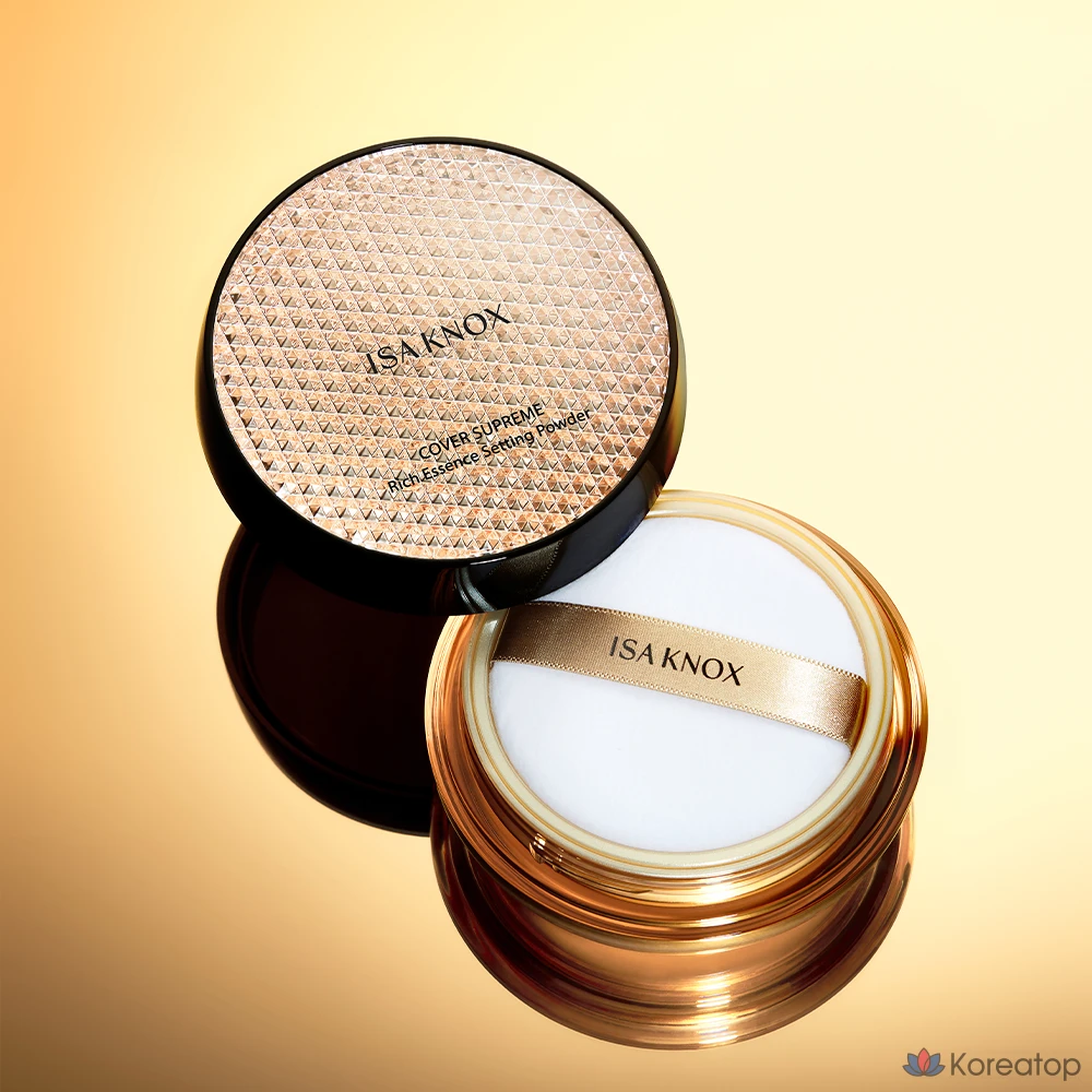 Пудра для фиксации макияжа Isa Knox Cover Supreme Rich Essence Setting Powder, 30 г, № 21, светло-бежевый, 1 шт., фото 4