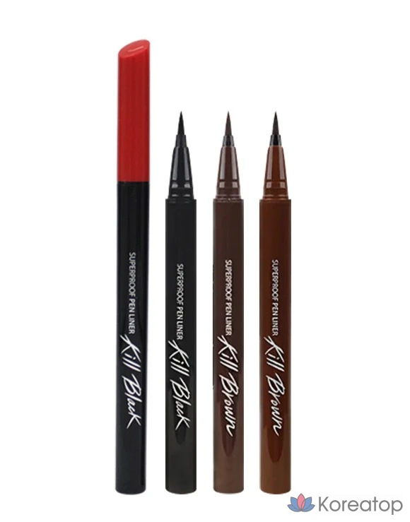 Подводка для глаз Clio Superproof Pen Liner 0,55 мл, оттенок 03, цвет какао-коричневый, 1 шт.