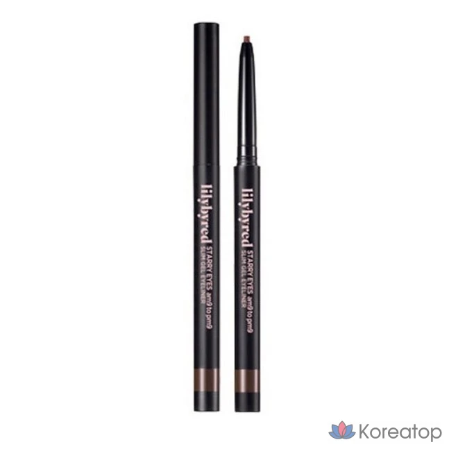 Гелевая подводка для глаз Lilybyred Stareyes Nine to Nine Slim, 0,14 г, № 3, орехово-коричневый цвет, 1 шт.