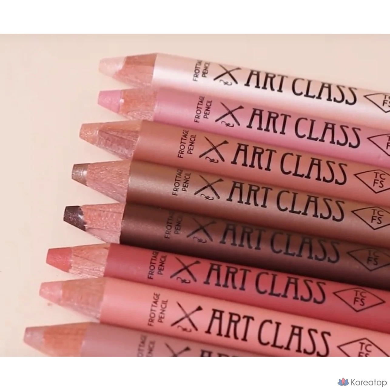 Карандаш для глаз Too Cool For School Frottage Pencil Multi-Pencil Aegyo-sal Highlighter Shadow, 14 оттенков, персиковый цвет, 1 шт.