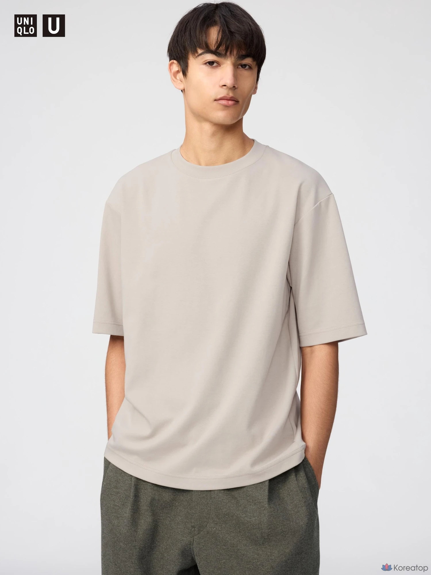Футболка Uniqlo AIRism Cotton Oversized Crew Neck T-Shirt (5/10 рукава)