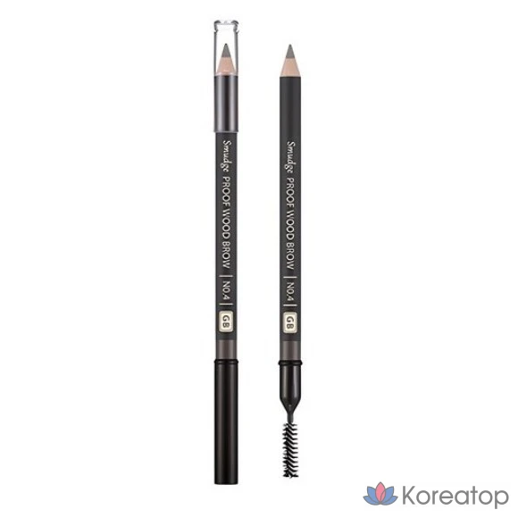 Тушь для бровей Missha Smudgeproof Wood Brow, темно-коричневый цвет, 1 шт.
