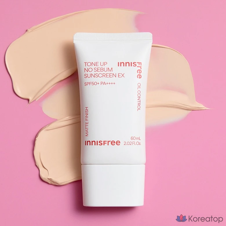 Солнцезащитный крем Innisfree Tone Up No-Sebum Sunscreen EX SPF50+ PA++++, 60 мл, 1 шт., фото 6