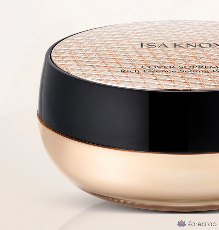 Пудра для фиксации макияжа Isa Knox Cover Supreme Rich Essence Setting Powder, 30 г, № 21, светло-бежевый, 1 шт., фото 6