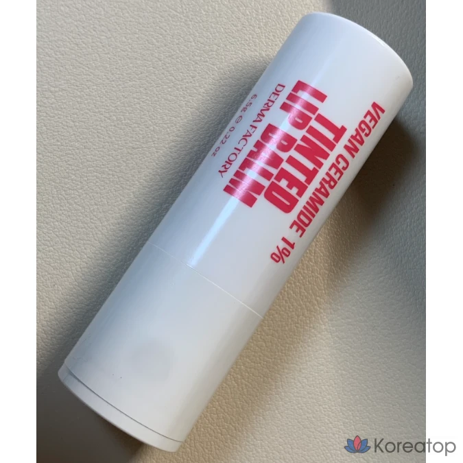 Derma Factory EDLP Веганский тонирующий бальзам для губ с керамидами 1%, 6,5 г, розовый бальзам для губ и щек, 1 шт.