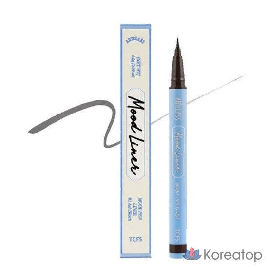 Ручка-лайнер Too cool for school Art Class Mood Pen 0.6g, 01 Ash Black, 1 шт.