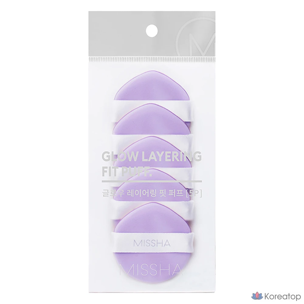 Набор многослойных накладных волос Missha Glow Layering Fit Puff, 5 шт., 1 шт., разные цвета.