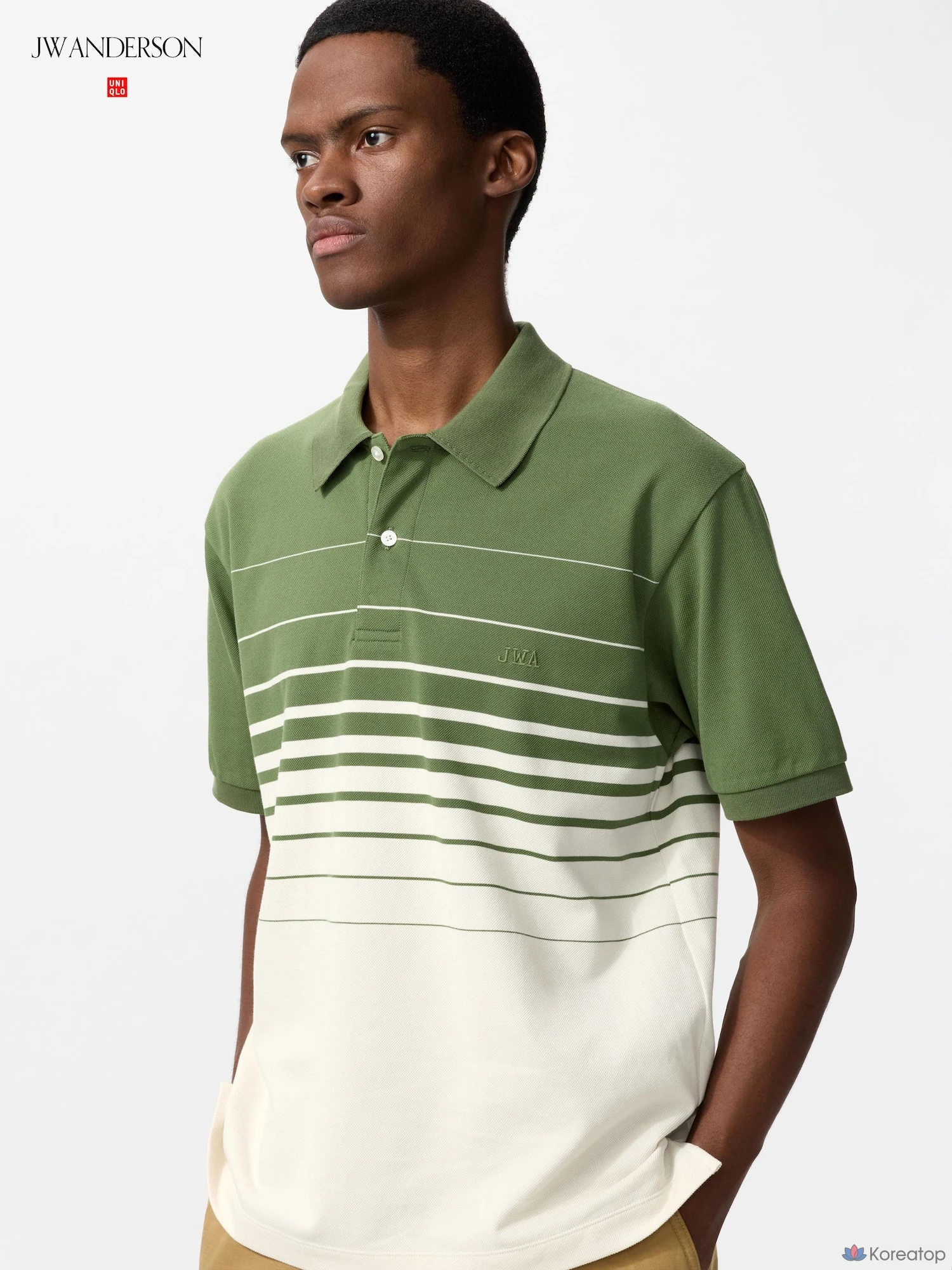 Поло Uniqlo Dry Pique Striped Polo Shirt (Panel)
