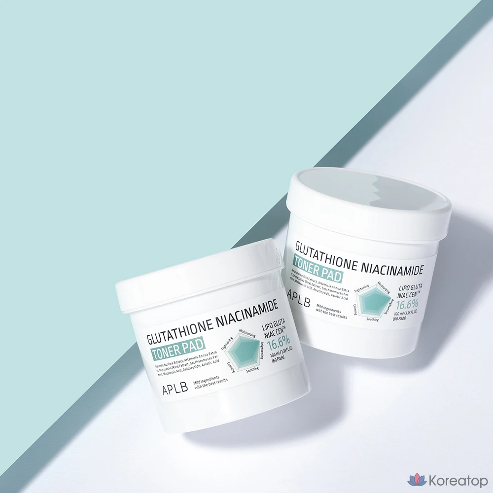 Тонизирующие подушечки APLB с глутатионом и ниацинамидом, 100 мл, 1 шт., 60 листов.