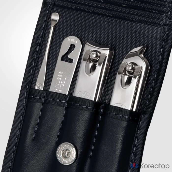 Набор для ухода Three Seven 777 Portable Mini Nail Clipper 4-piece Set, черный, 1 шт., фото 2