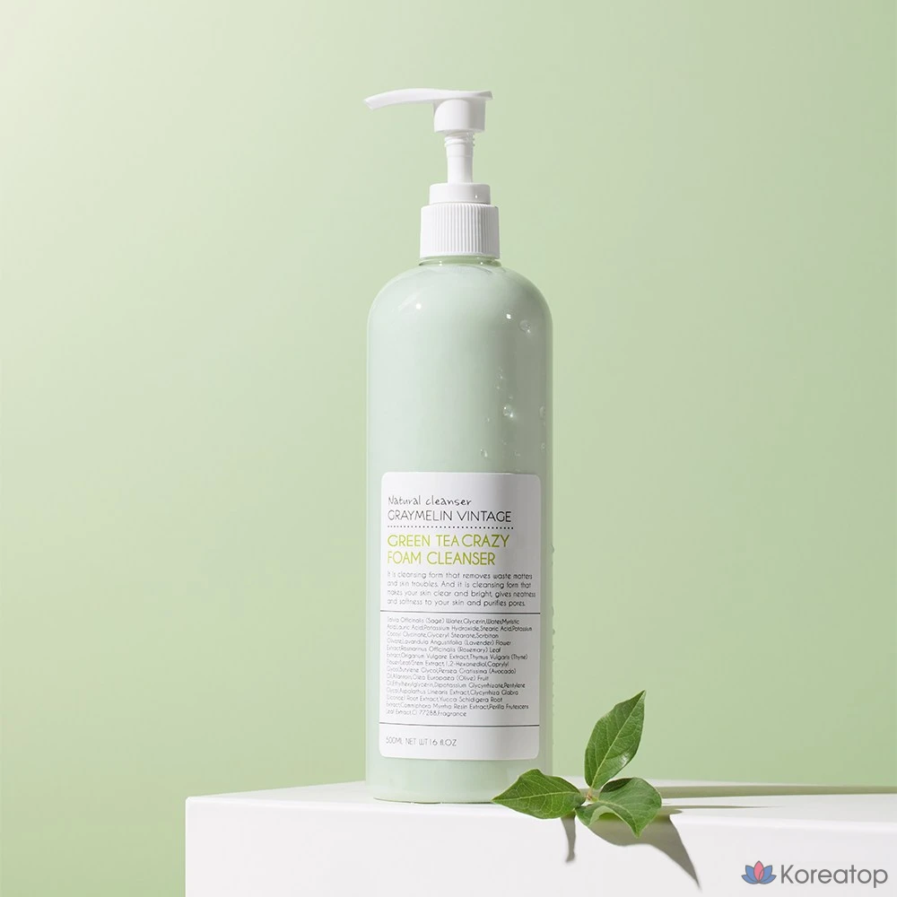 Очищающее средство Graymelin Crazy, 500 мл, Очищающая пенка с травяным чаем, 1 шт.