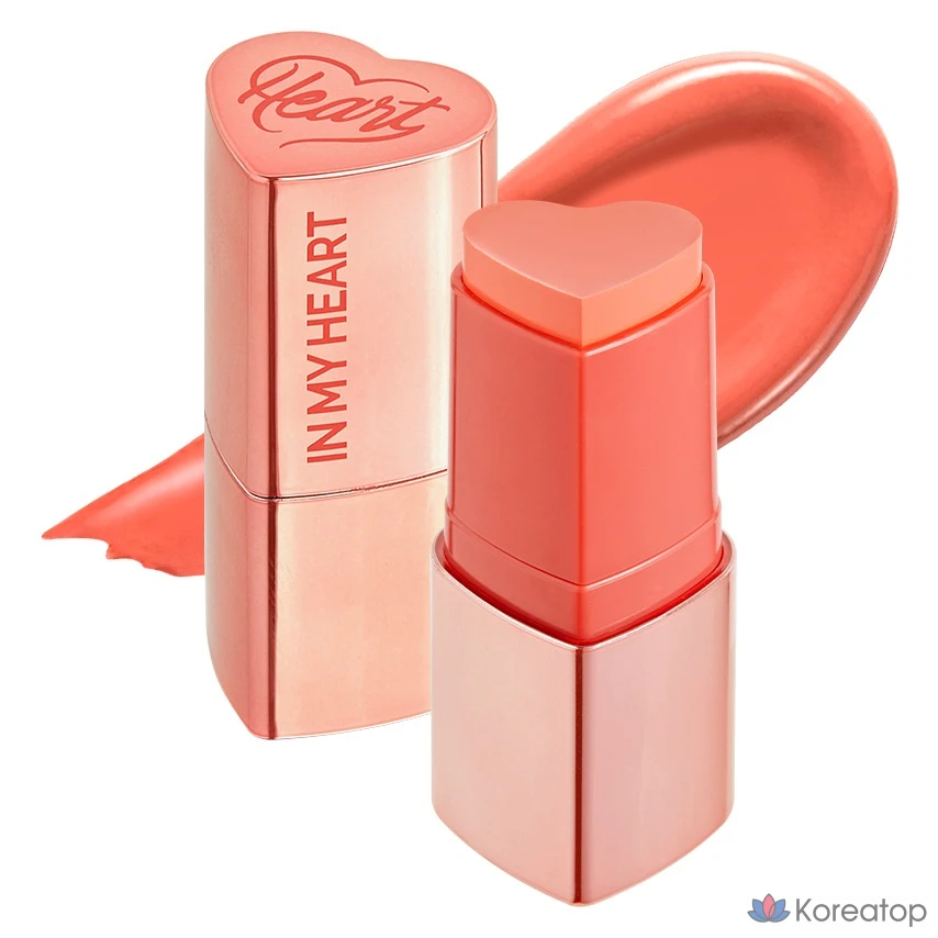 Румяна-стик Touch in Sol Pretty Filter In My Heart, 6 г, оттенок Sunset Coral, 1 шт.