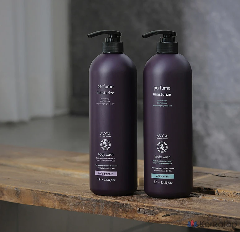 Гель для душа AVCA с ароматом детской присыпки, 1 л, 1 шт.