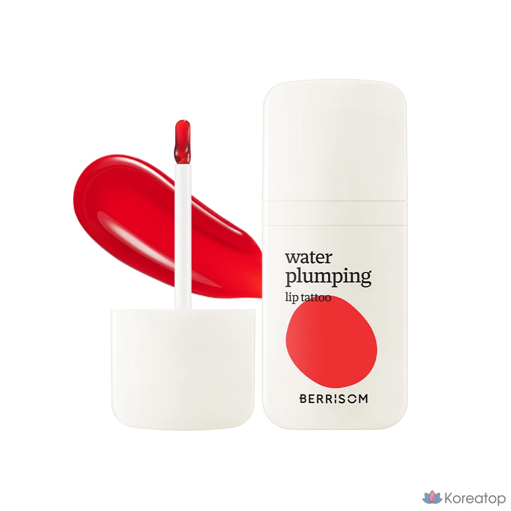 Набор тинтов для губ Berrisom Water Plumping Lip Tattoo Tint, 1 шт., 6 г, № 1, красный стержень., фото 3