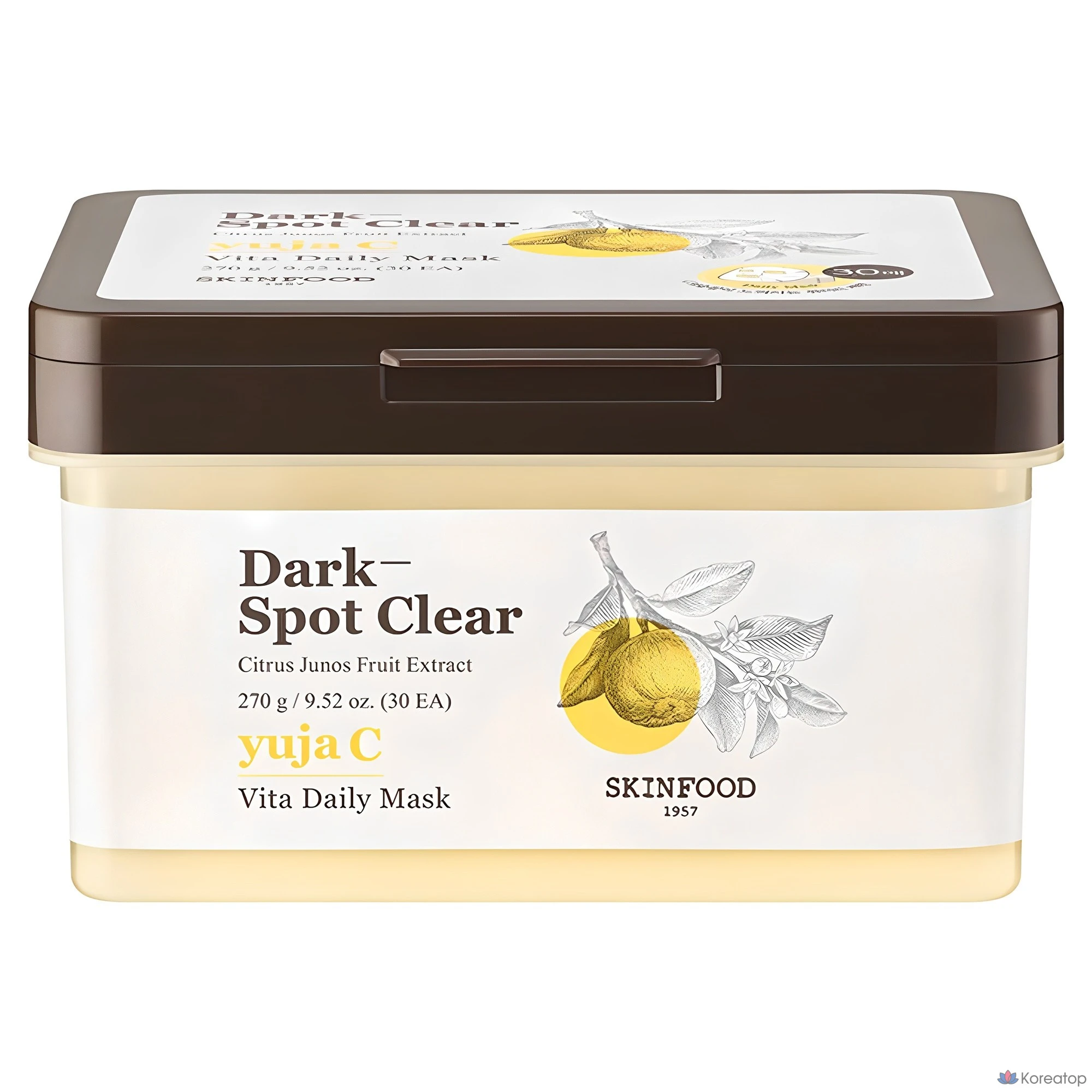 Маска для лица Skinfood с экстрактом семян юдзу, 270 г, 30 штук, 1 упаковка.