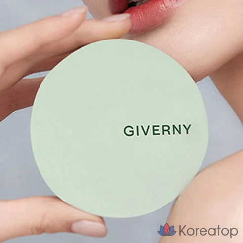 Матовый кушон с запаской бежевый Giverny close-fitting cover Оригинал 12 г + набор для заправки 12 г, светло-бежевый