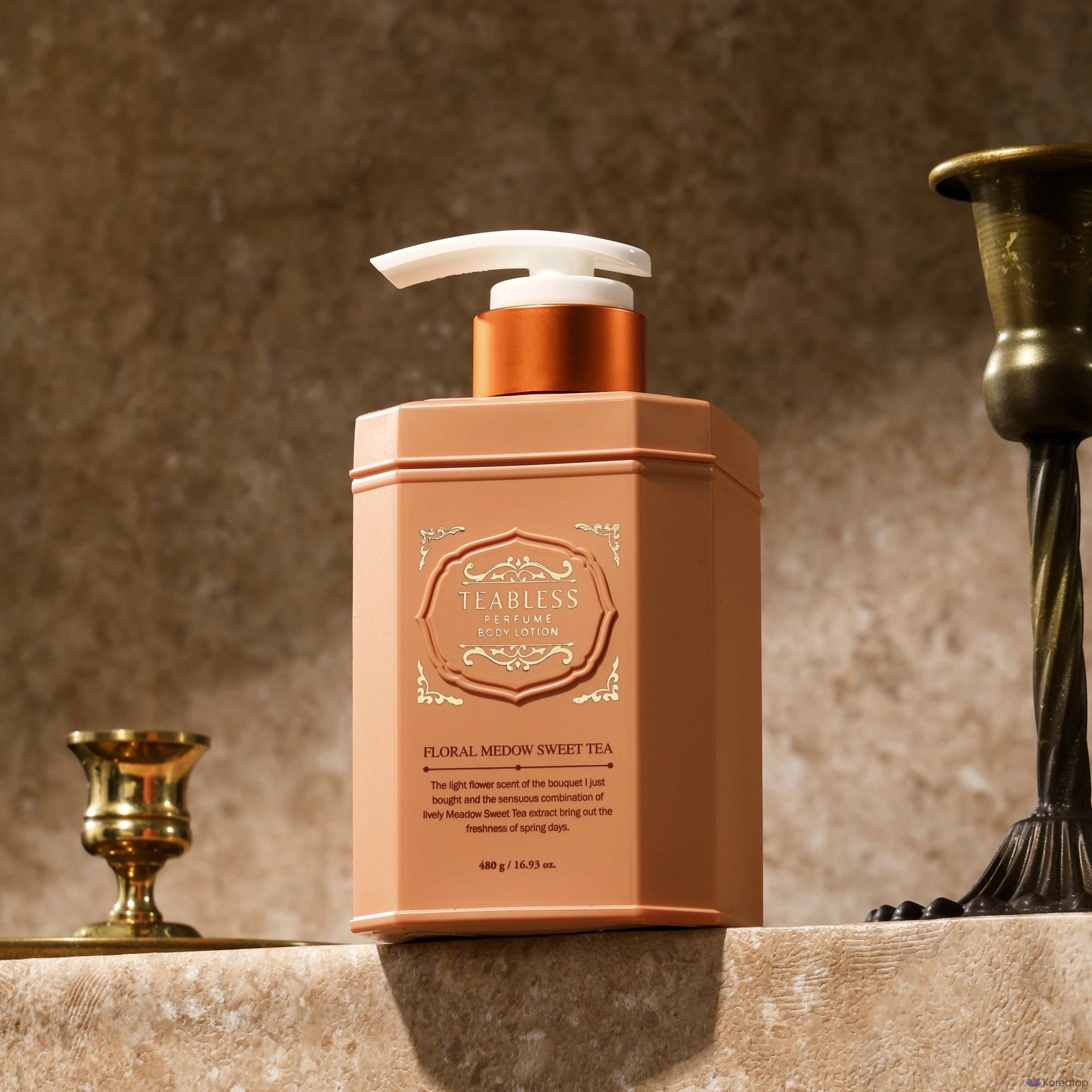 Лосьон для тела TEABLESS с ароматом сладкого чая и цветочным ароматом, 480 г, 1 упаковка.