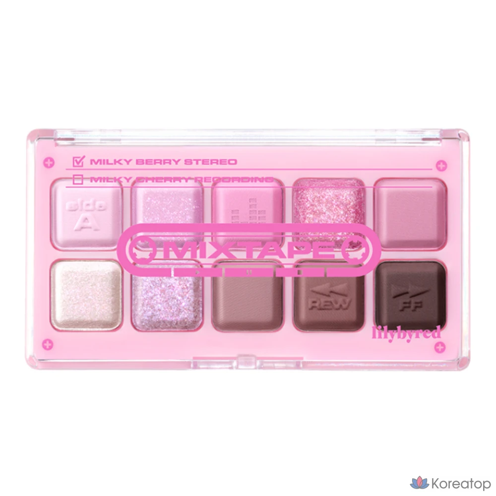 Палетка теней для век Lilybyred Mood Keyboard, 10,5 г, оттенок 09 Milky Berry Stereo, 1 шт.