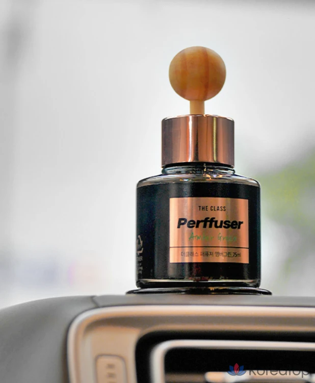Автомобильный ароматизатор The Class Perfuser Car Perfume Diffuser, оттенок Amber Green, 75 мл x 2 шт + Wood Ball Stick 2 шт + Non-Slip Pad 2 шт, 1 шт., фото 8