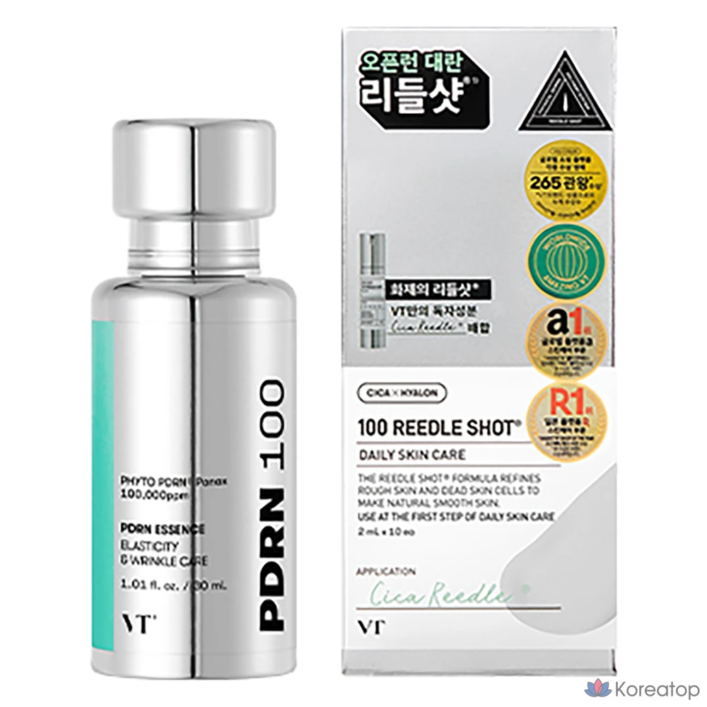 VT Cosmetic PDRN 100 Essence 30ml + Riddle Shot Stick Pouch 2ml, 10 штук