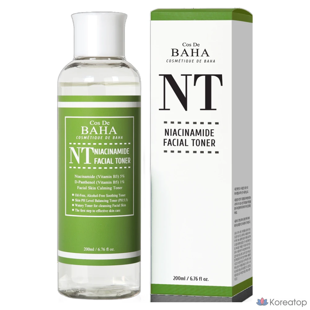 Cos De Baha NT Ниацинамид Тоник для кожи, отбеливающий, функциональное косметическое средство, 200 мл, 1 шт.
