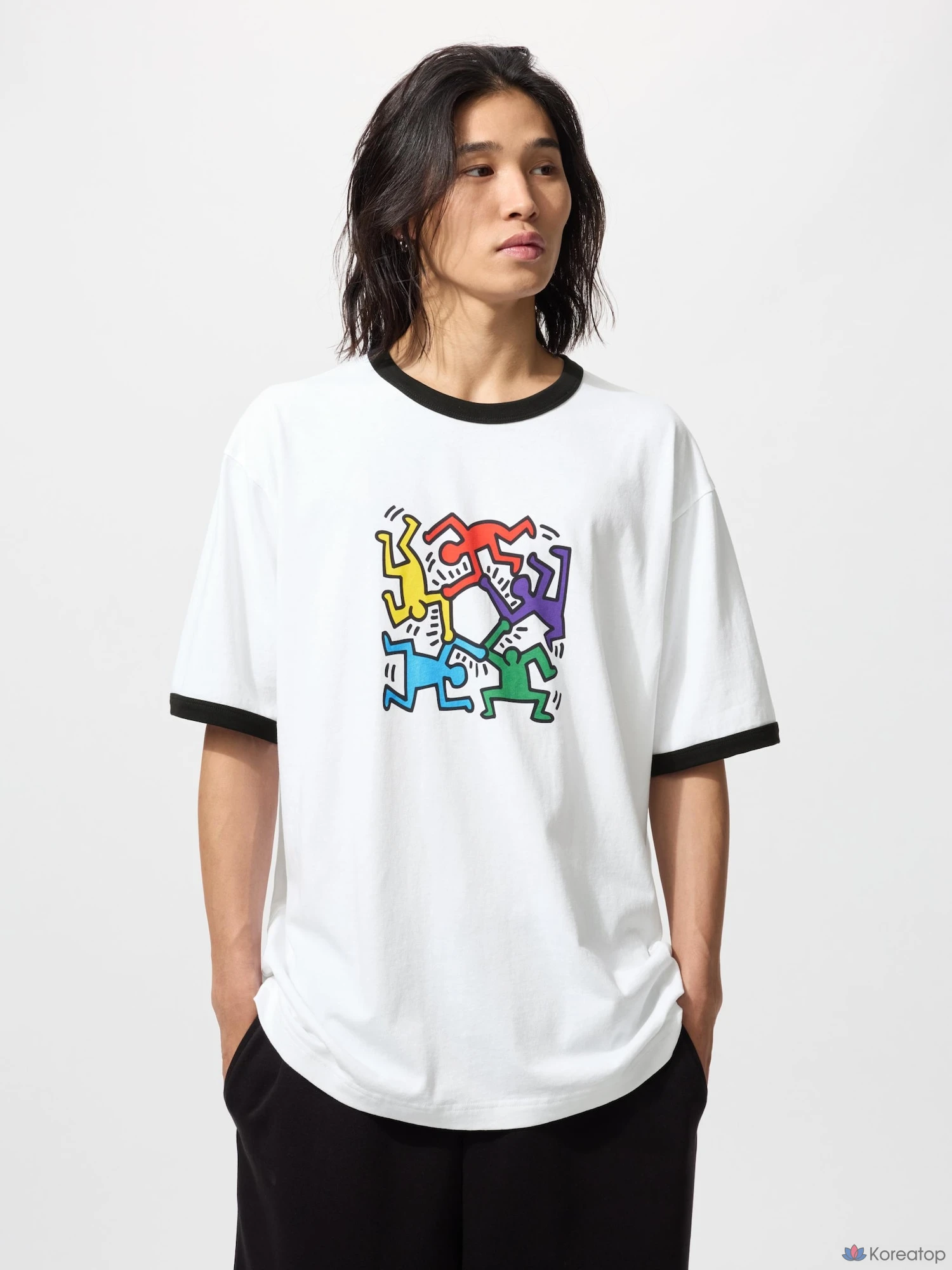 Футболка Uniqlo NY POP ART UT Graphic T Keith Haring Ringer