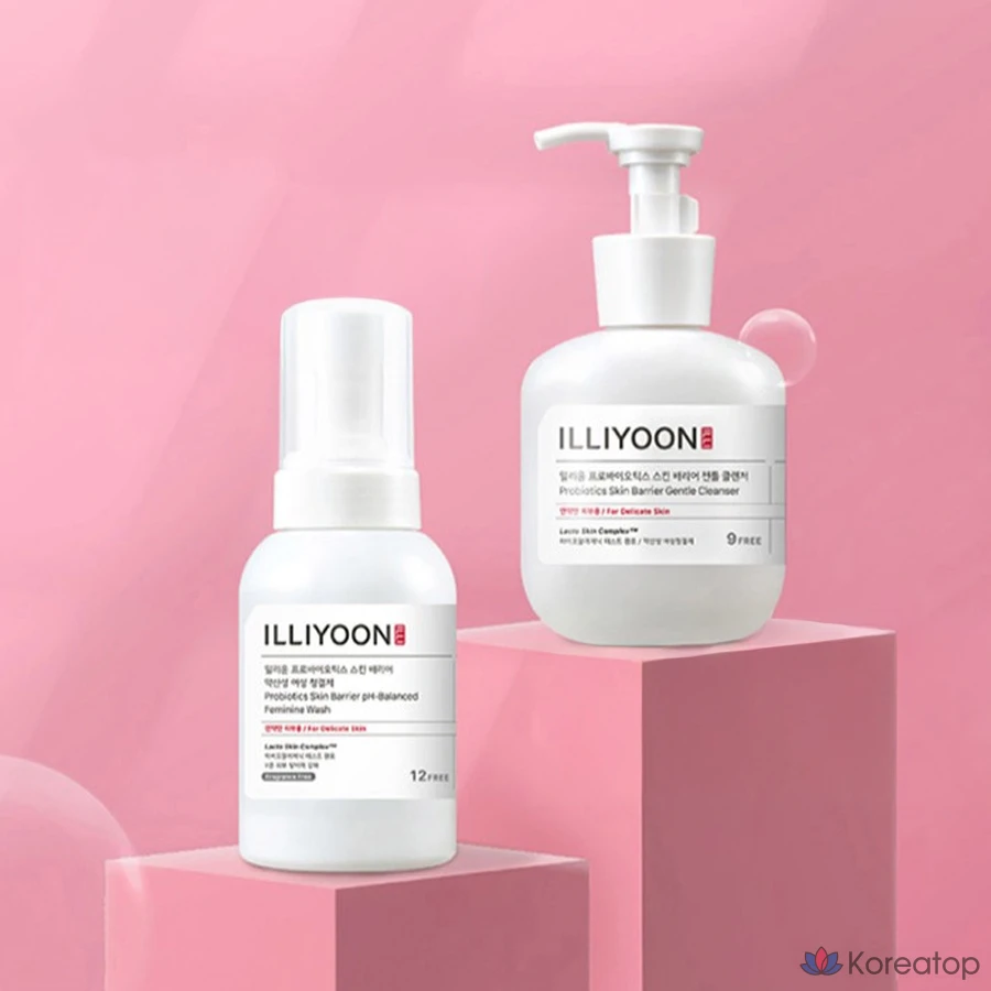 Очищающее средство для интимной гигиены Illiyoon Probiotics Skin Barrier с мягкой кислотностью, пенящаяся формула, 300 мл, 1 шт.