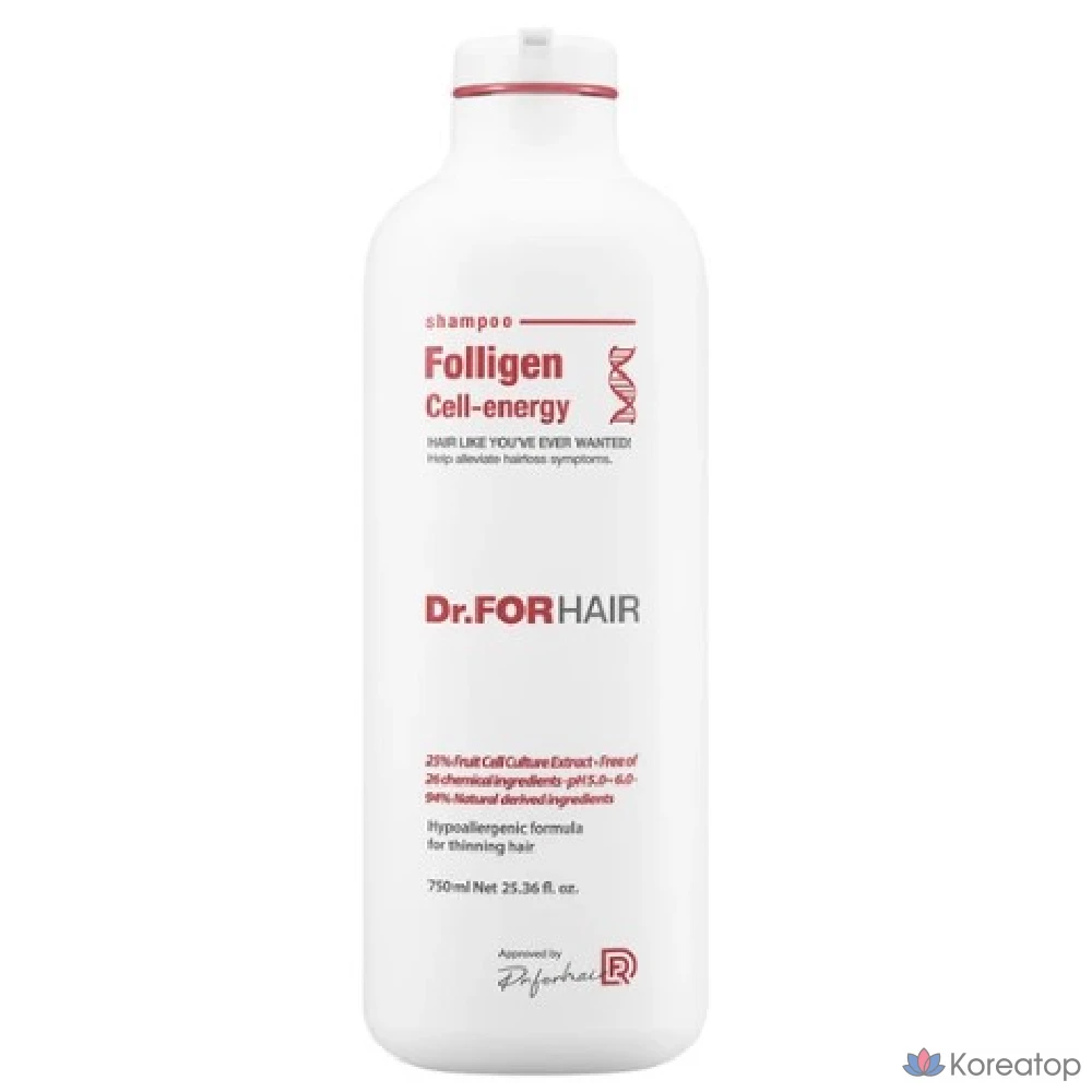 Шампунь Dr. For Hair Cell Energy для облегчения выпадения волос, 750 мл, 1 шт., фото 6