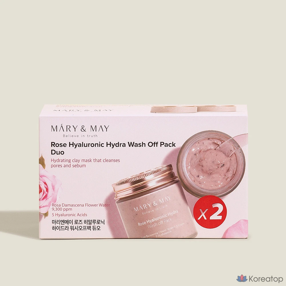 Увлажняющая смываемая маска Mary&May Vegan Rose Hyaluronic Hydra Wash-off Mask, 125 г, 8 шт., фото 8