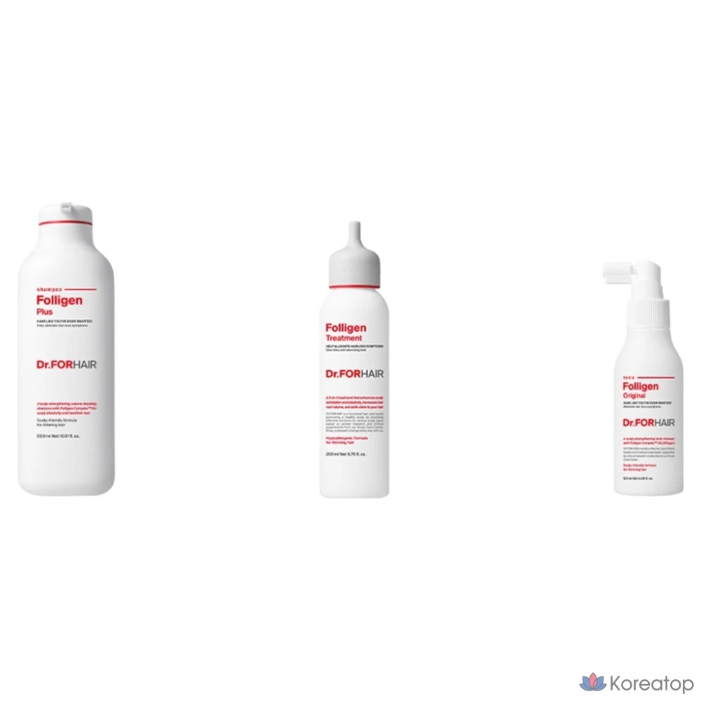 Функциональный шампунь Doctor For Hair Foligen Plus, 750 мл + 2 флакона по 100 мл, 1 шт.