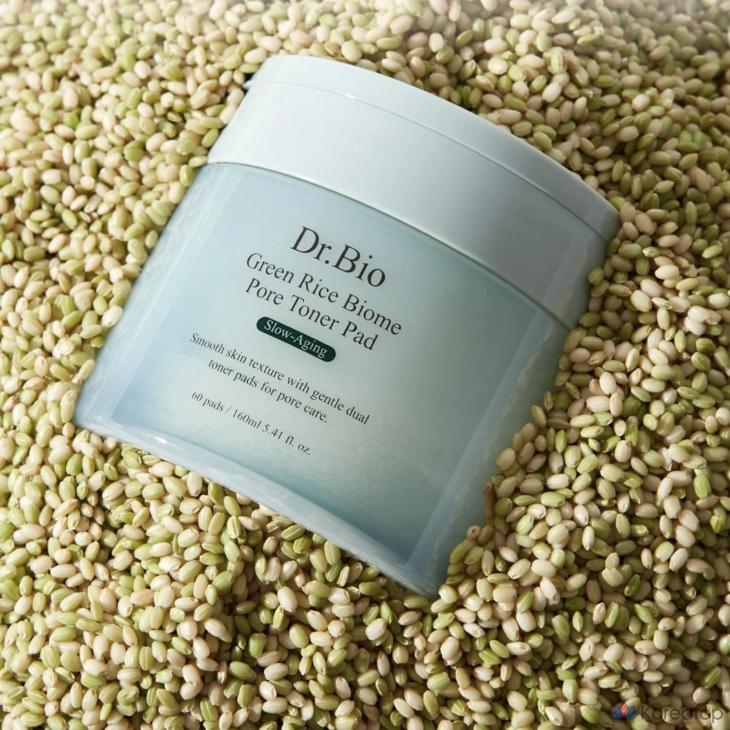 Тонизирующие подушечки Dr. Bio Green Rice Biome Whitening Toner Pads, 160 мл, 1 шт., 60 листов