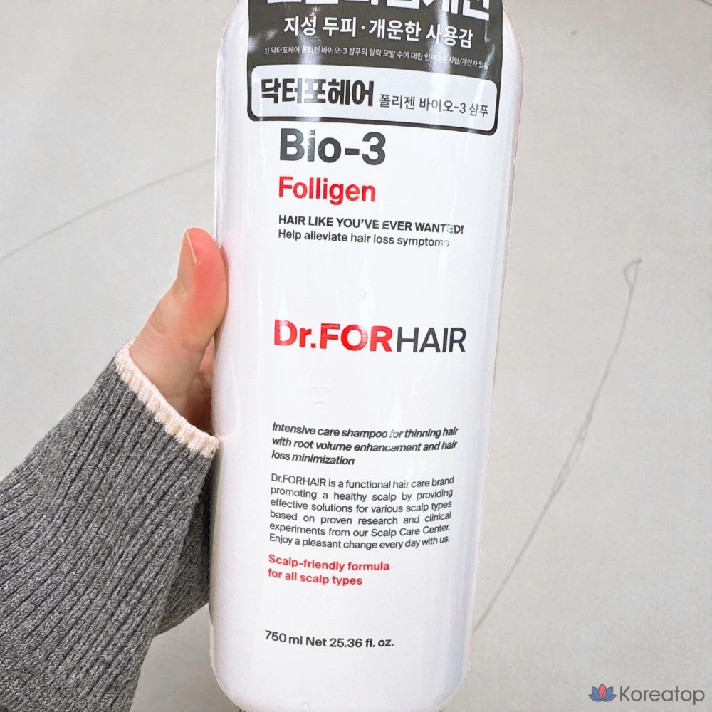 Шампунь против выпадения волос Dr. For Hair Foligen Bio3, 750 мл, 1 шт., фото 8