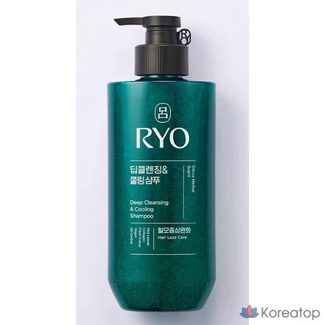 Шампунь Ryo Cheong-a для глубокого очищения и охлаждения волос, с цитрусовым ароматом, 480 мл, 1 шт.