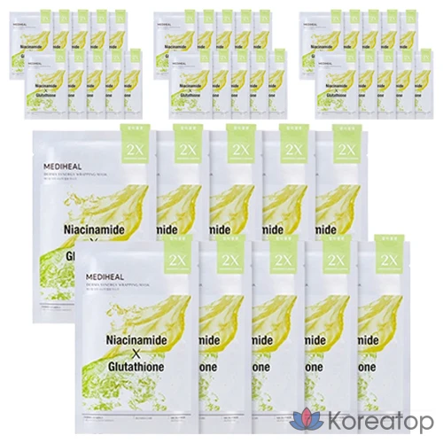 Обертывающая маска Mediheal Derma Synergy для борьбы с несовершенствами кожи и придания сияния, 10 штук, 4 упаковки.