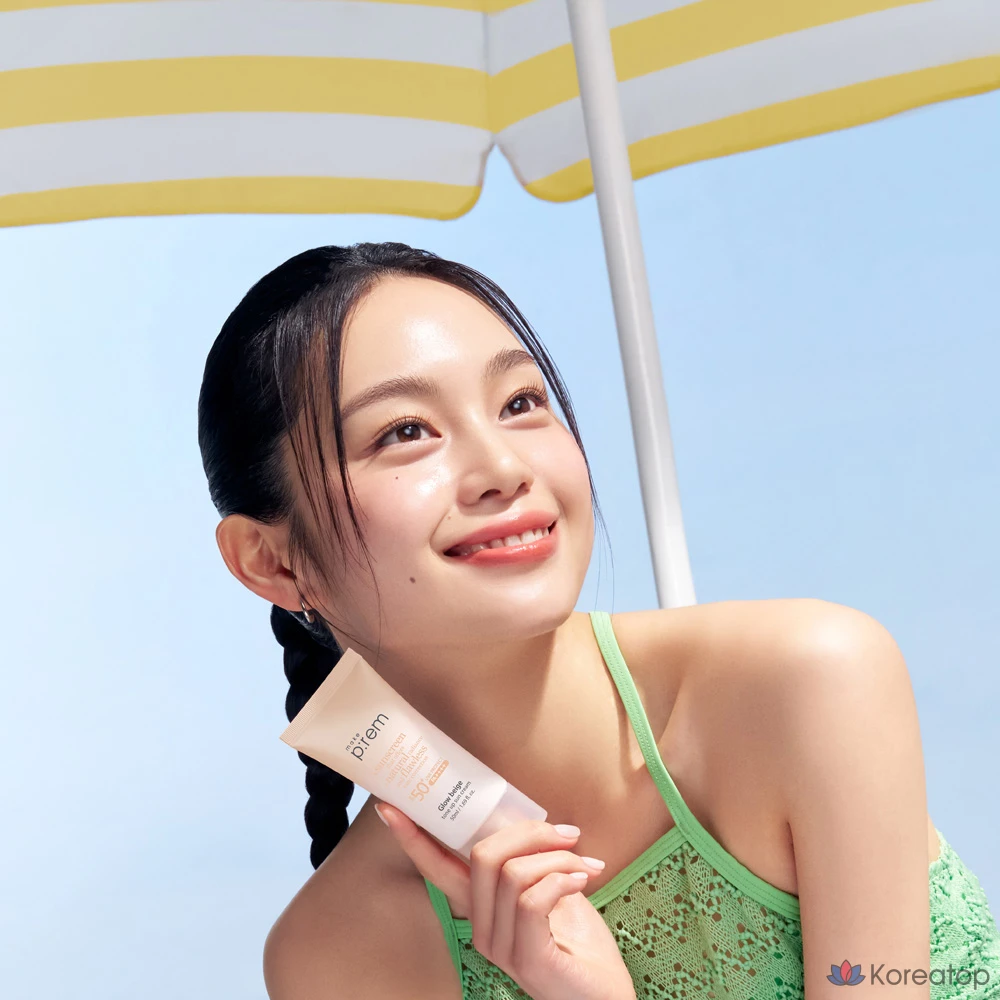 Солнцезащитный крем MAKE P:REM Glow Beige Tone-Up, 50 мл, 1 шт.