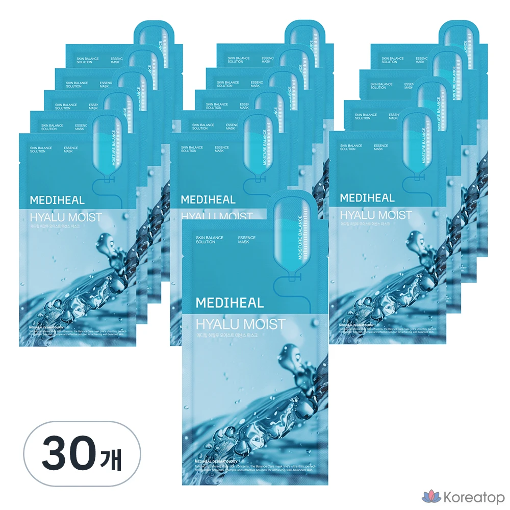 Тканевая маска для лица MEDIHEAL Hyalu Moist Essence Mask, 20 мл, 30 шт.