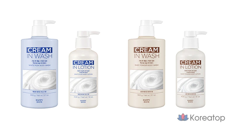 Увлажняющий лосьон для тела Happy Bath Cream с ароматом белого мускуса, 400 г, 1 шт.