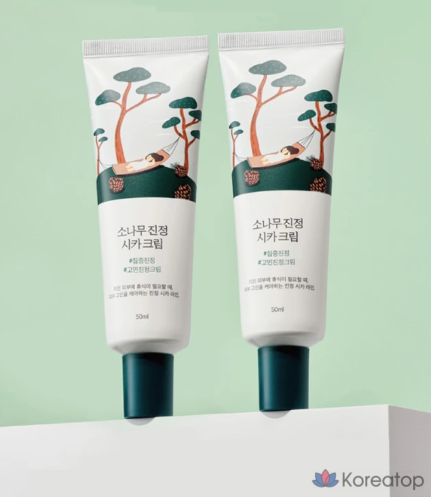 Успокаивающий крем Round Lab Pine с экстрактом центеллы азиатской, 50 мл, 1 шт.