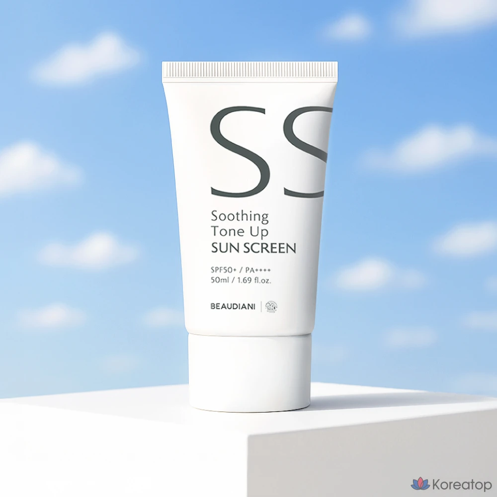 Успокаивающий солнцезащитный крем Beaudiani Soothing Tone-Up Sunscreen SPF50+ PA++++, 50 мл, 1 шт.